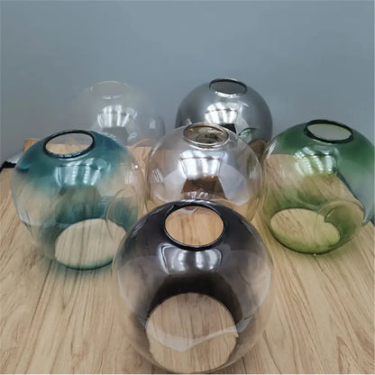 Modern faceted glass shade replacement for living room lamp cover