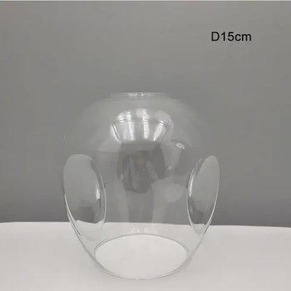 Modern faceted glass shade replacement for living room lamp cover
