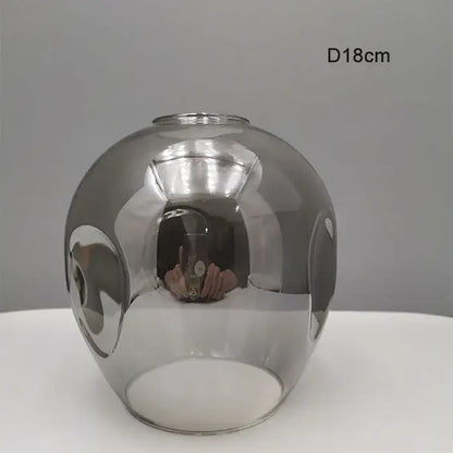 Modern faceted glass shade replacement for living room lamp cover