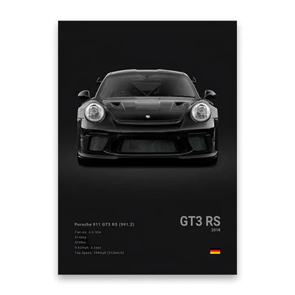 DecorBites™ Modern Famous Cars Canvas Wall Art Print - Unframed