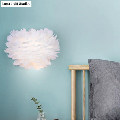 DecorBites™ Modern Feather Wall Lamp: Stylish Ambient Lighting for Living Room & Bedroom Decor