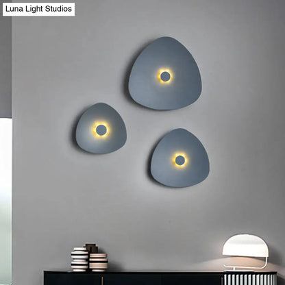 DecorBites™ Modern Flaky Sconce Light: 7"/9"/11" Acrylic LED Wall Mounted Fixture in Grey/White