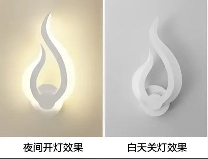 Modern flame acrylic led wall light for living room bedroom