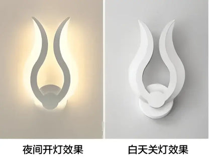 Modern flame acrylic led wall light for living room bedroom
