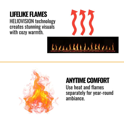 Modern Flames Orion Multi 76-Inch Heliovision Built-In Electric Fireplace [OR76-MULTI] (SAK93726)