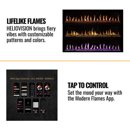 Modern Flames Orion Slim 100-Inch Heliovision Single-Sided Fireplace [OR100-SLIM] (SAK95432)