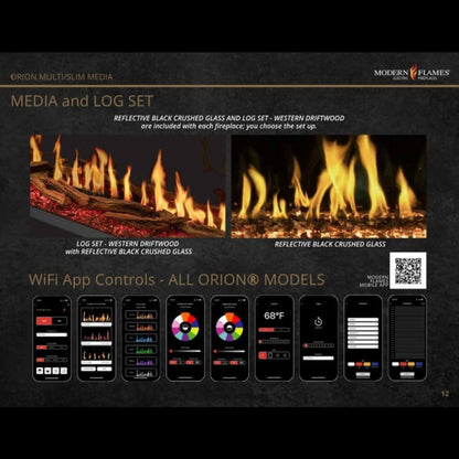 Modern Flames Orion Slim 60-Inch Heliovision Single-Sided Electric Fireplace [OR60-SLIM] (SAK73157)