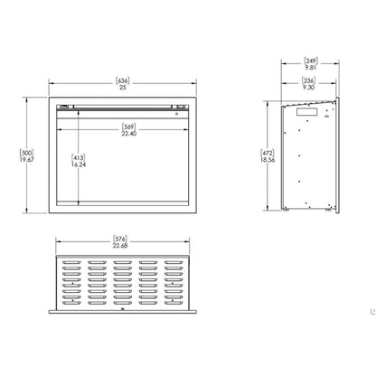 Modern Flames Orion Traditional 26-Inch Heliovision Electric Fireplace [OR26-TRAD] (SAK51873)