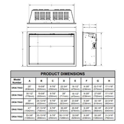 Modern Flames Orion Traditional 42-Inch Heliovision Electric Fireplace [OR42-TRAD] (SAK83765)