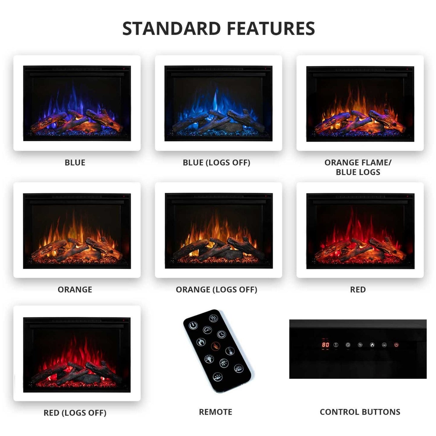 Modern Flames Redstone 42" Built-In Traditional Electric Fireplace [RS-4229] (SAK97326)