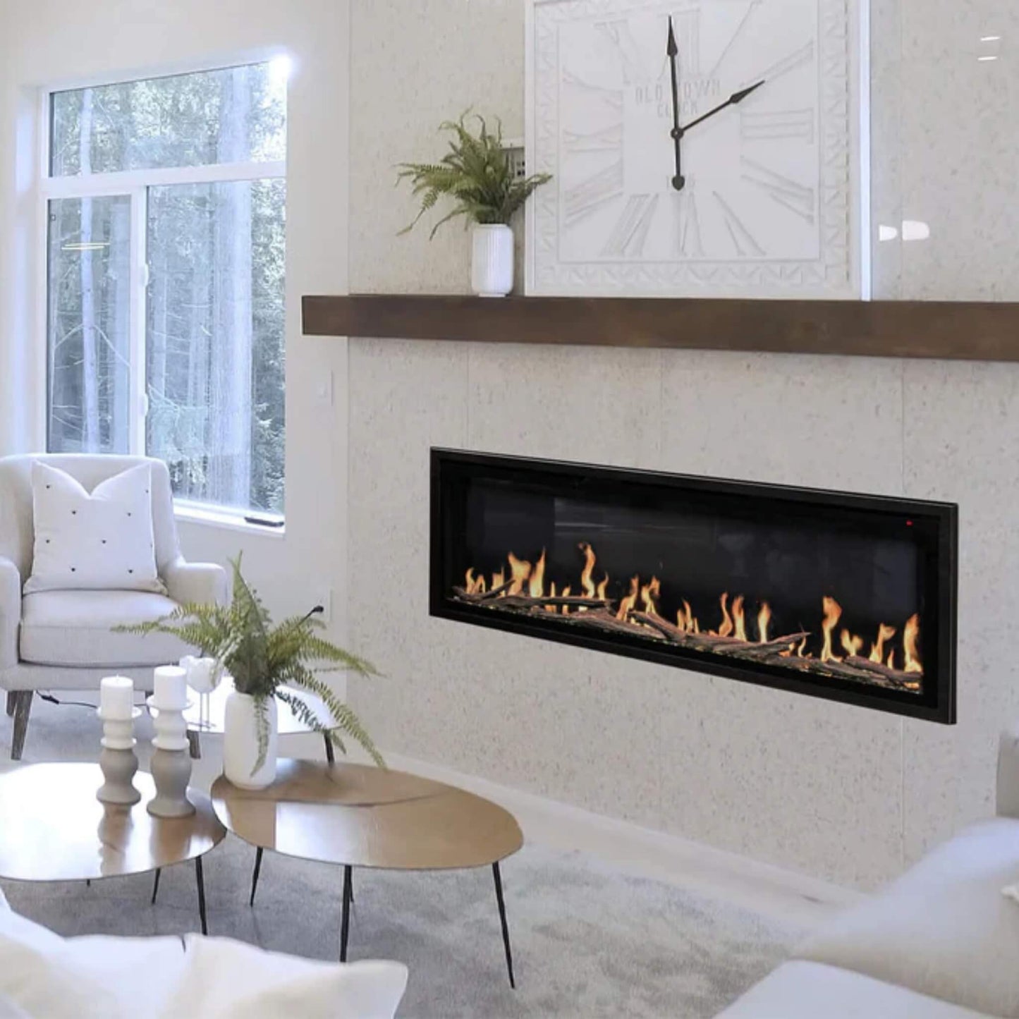 Modern Flames Orion Slim 76" Heliovision Single-Sided Electric Fireplace [OR76-SLIM] (SAK41935)