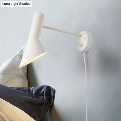 DecorBites™ Modern Flare Wall Sconce Light in White/Grey with Rotating Node