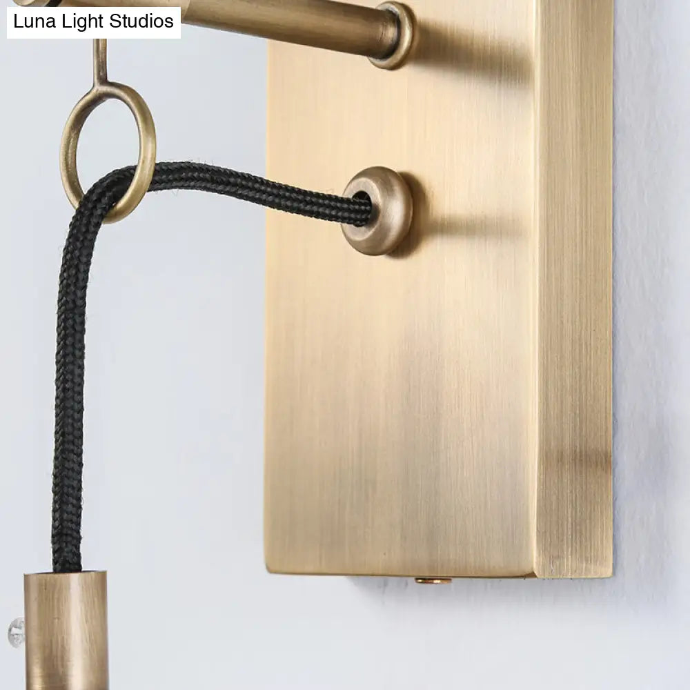 DecorBites™ Modern Flared Wall Mount Lamp - 1 Light Gold Sconce with Clear Glass Shade