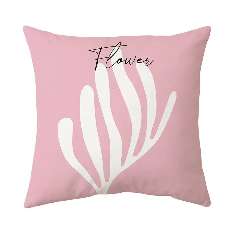 Modern floral butterfly pillowcase living room botanical decor