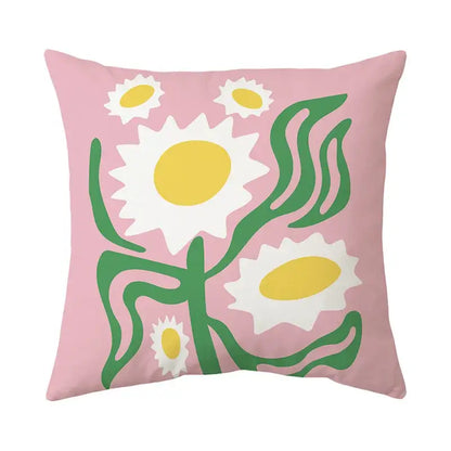 Modern floral butterfly pillowcase living room botanical decor