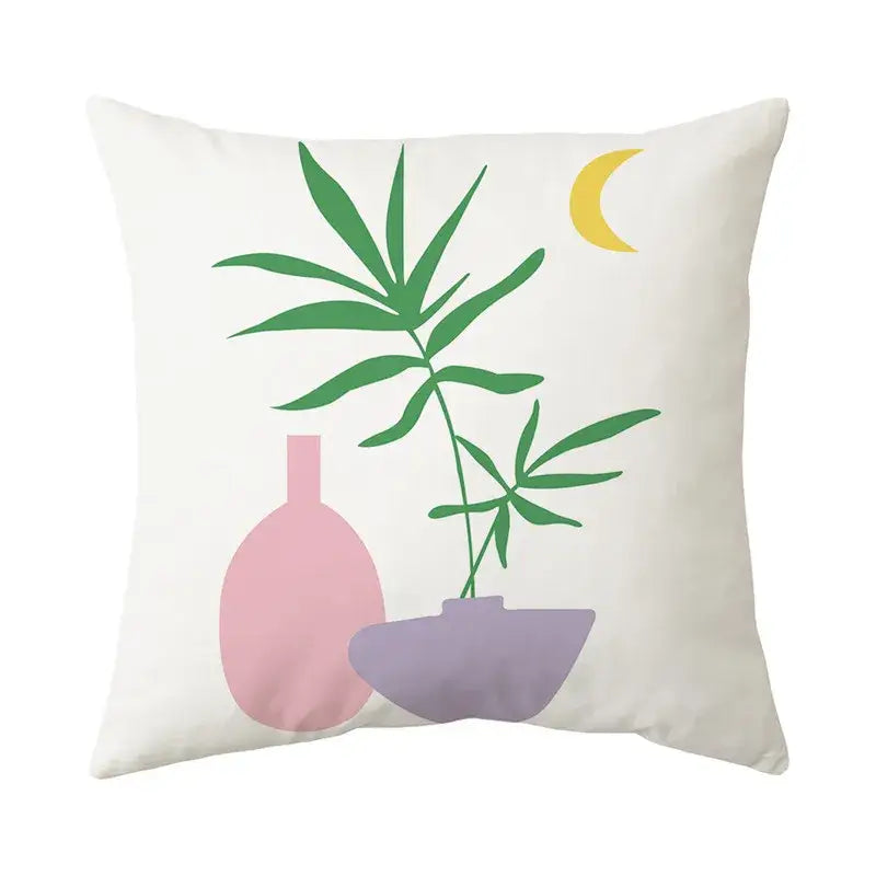 Modern floral butterfly pillowcase living room botanical decor