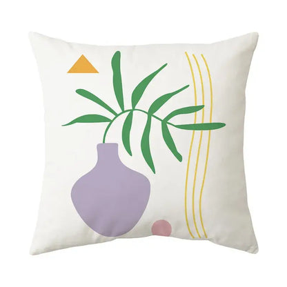 Modern floral butterfly pillowcase living room botanical decor