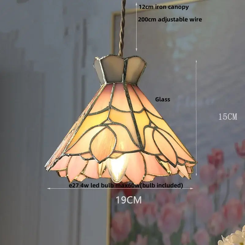 Modern flower white & amber clear glass led pendant light dining room