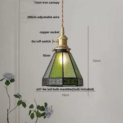 Modern flower white & amber clear glass led pendant light dining room