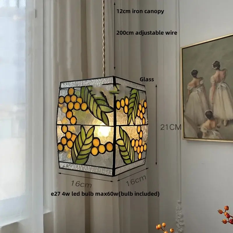Modern flower white & amber clear glass led pendant light dining room