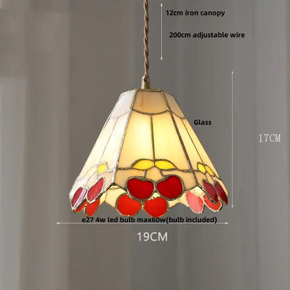 Modern flower white & amber clear glass led pendant light dining room
