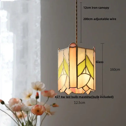 Modern flower white & amber clear glass led pendant light dining room