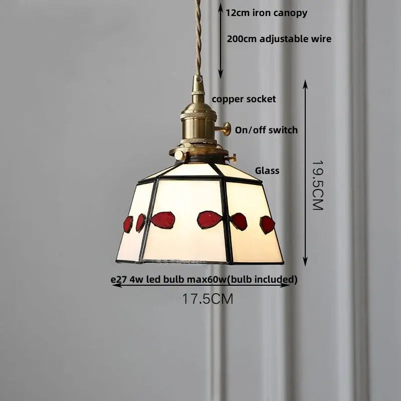 Modern flower white & amber clear glass led pendant light dining room