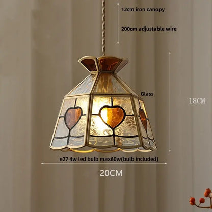 Modern flower white & amber clear glass led pendant light dining room