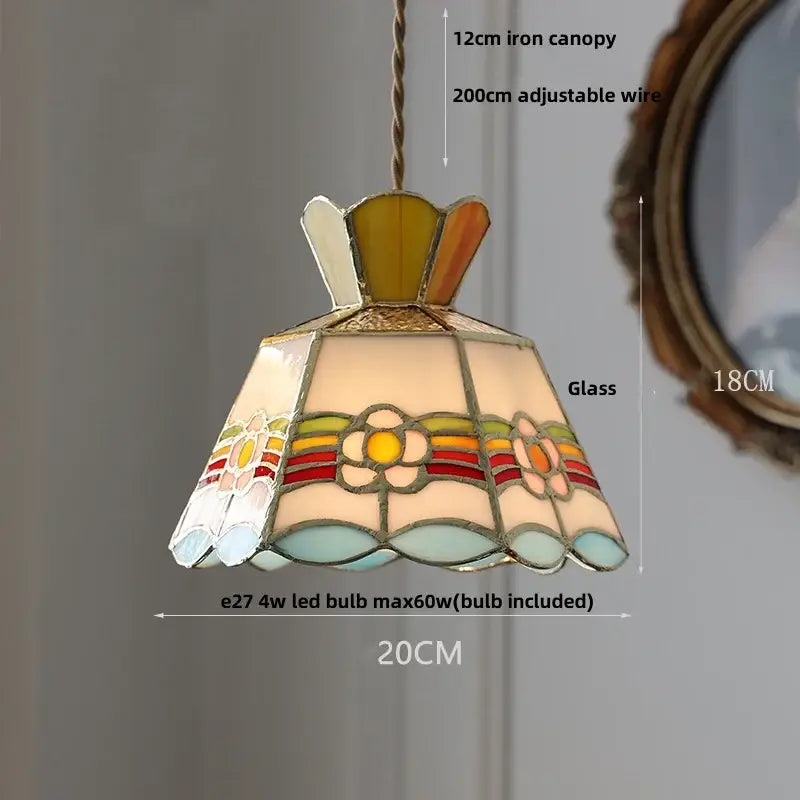 Modern flower white & amber clear glass led pendant light dining room