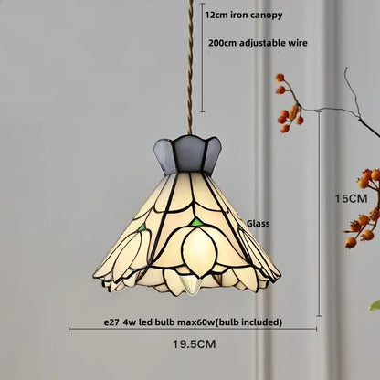 Modern flower white & amber clear glass led pendant light dining room