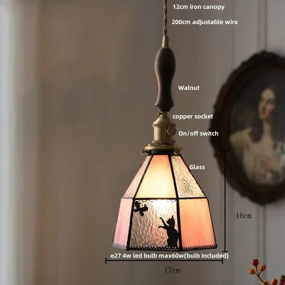 Modern flower white & amber clear glass led pendant light dining room