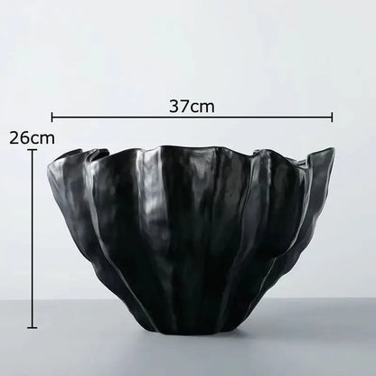 Modern fluted black resin bud vase bedroom floral decor