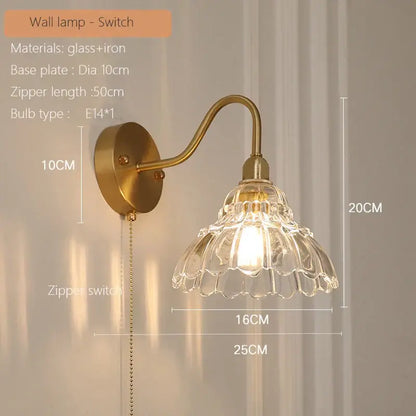 Modern fluted brass glass pendant light for dining room