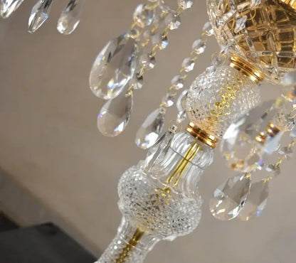 Modern french gold crystal floor lamp for living room