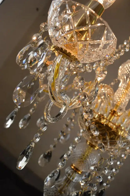 Modern french gold crystal floor lamp for living room