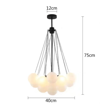 Modern frosted glass ball cloud pendant lights dining room