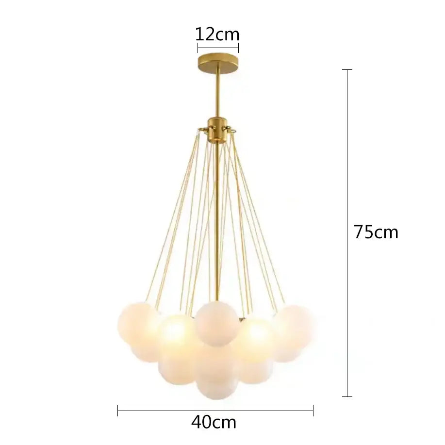 Modern frosted glass ball cloud pendant lights dining room