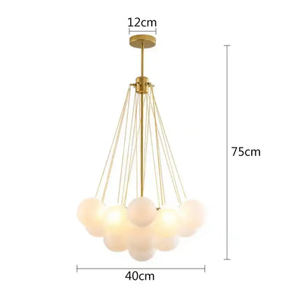 Modern frosted glass ball cloud pendant lights dining room