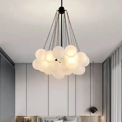 Modern frosted glass ball cloud pendant lights dining room