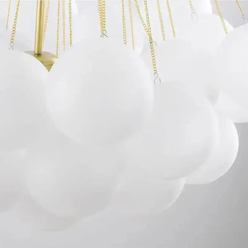 Modern frosted glass ball cloud pendant lights dining room