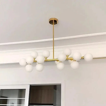 Modern frosted glass ball led chandelier dining room pendant light