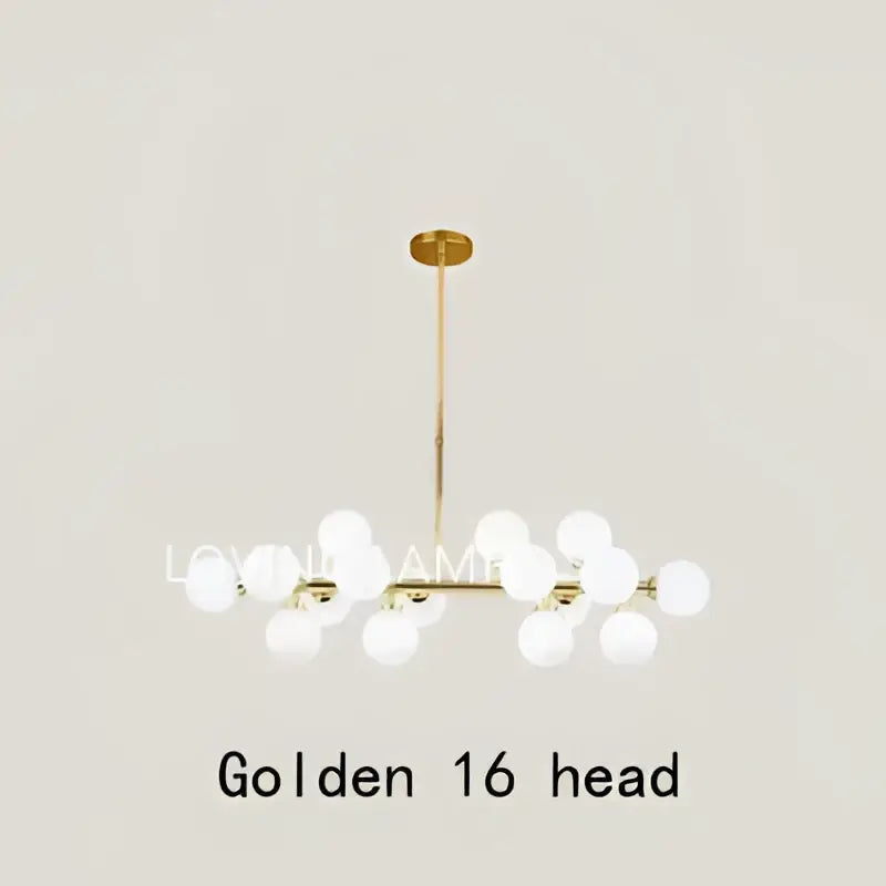 Modern frosted glass ball led chandelier dining room pendant light