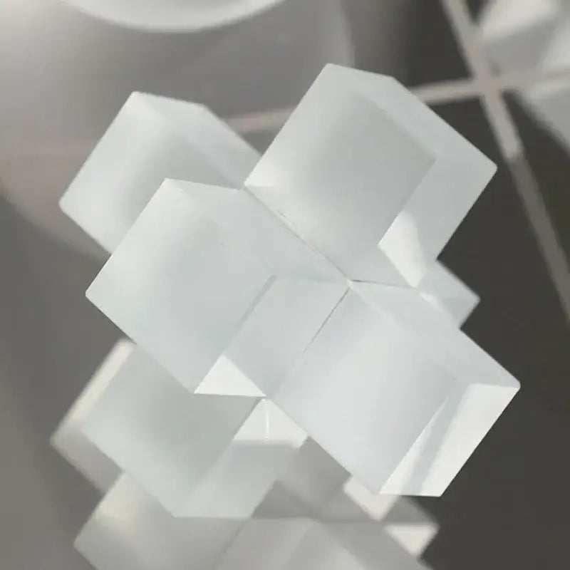 Modern frosted glass geometric tic tac toe set living room decor