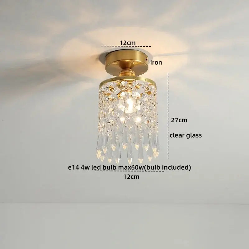 Modern frosted glass led ceiling light corridor flower lamp