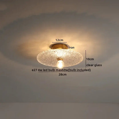 Modern frosted glass led ceiling light corridor flower lamp