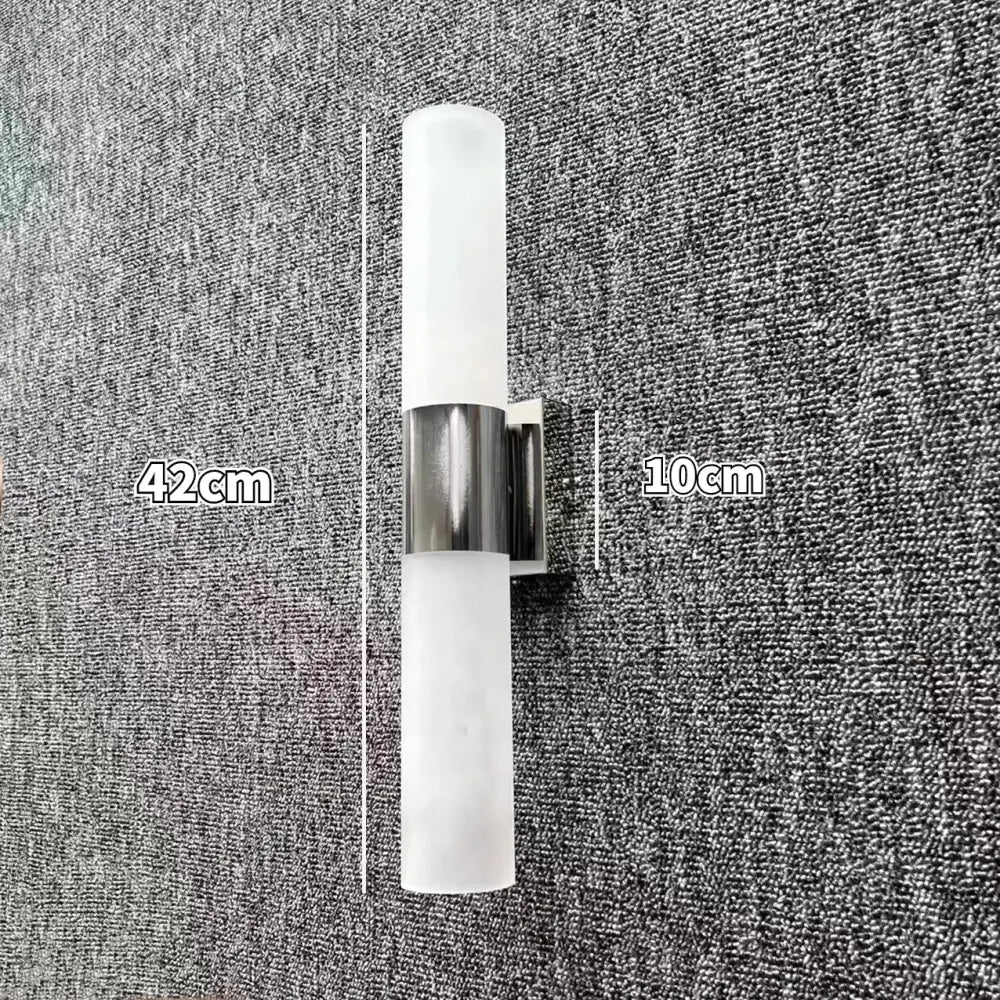 Modern frosted glass led wall lamp bedroom sconce gold silver & black