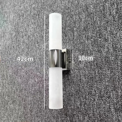 Modern frosted glass led wall lamp bedroom sconce gold silver & black