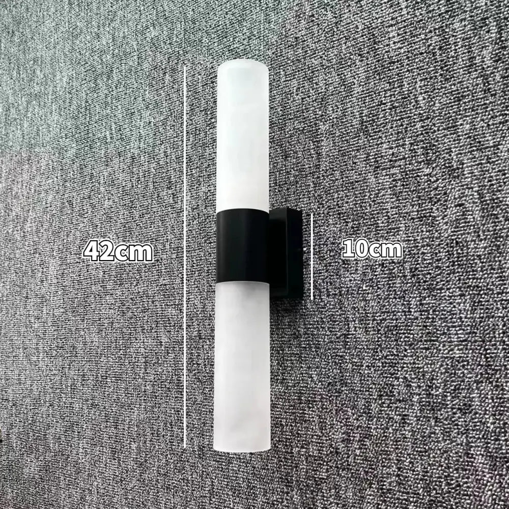 Modern frosted glass led wall lamp bedroom sconce gold silver & black