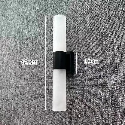 Modern frosted glass led wall lamp bedroom sconce gold silver & black