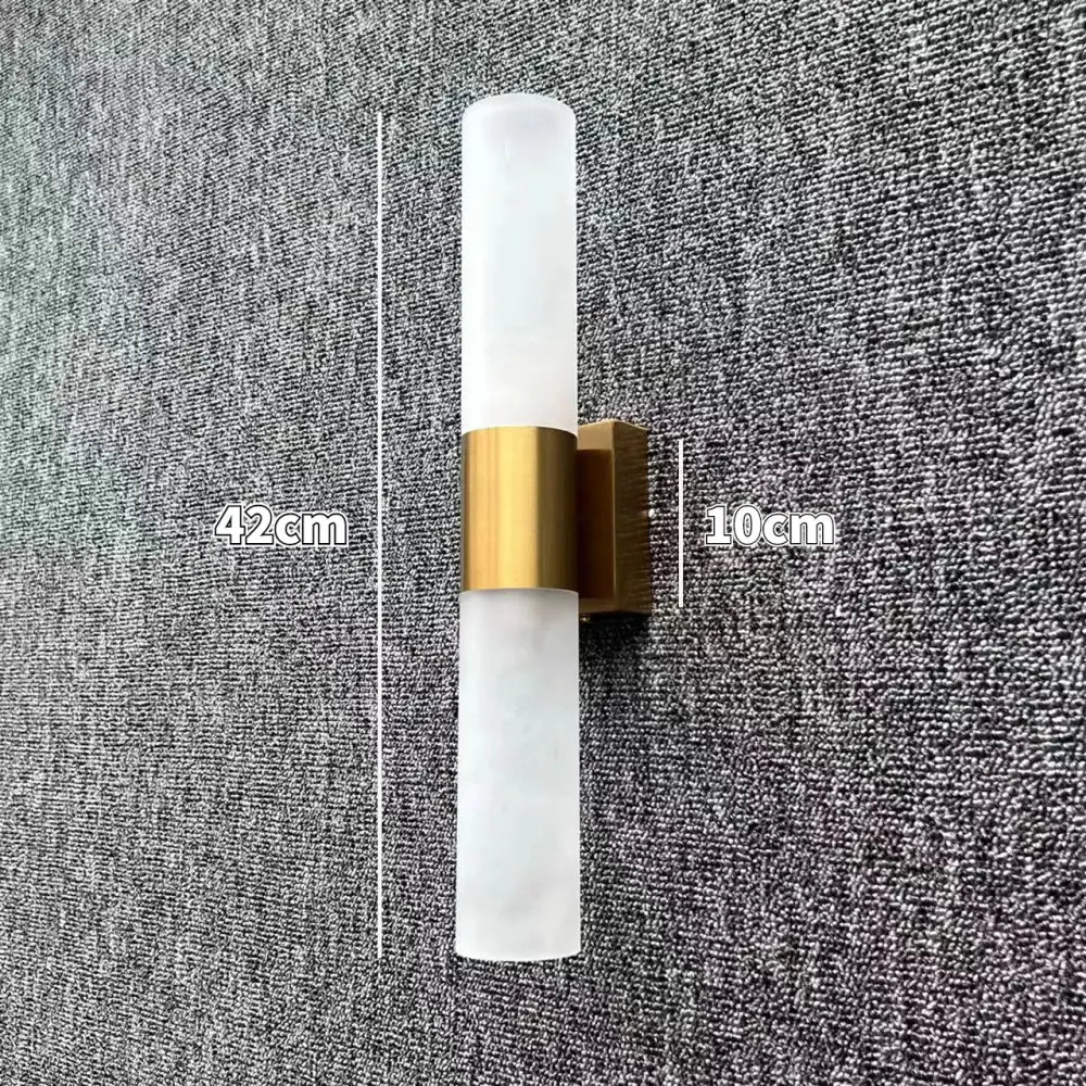 Modern frosted glass led wall lamp bedroom sconce gold silver & black